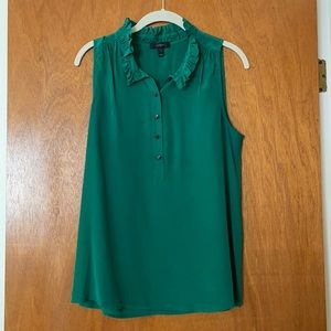 J Crew Ruffle Silk Blouse